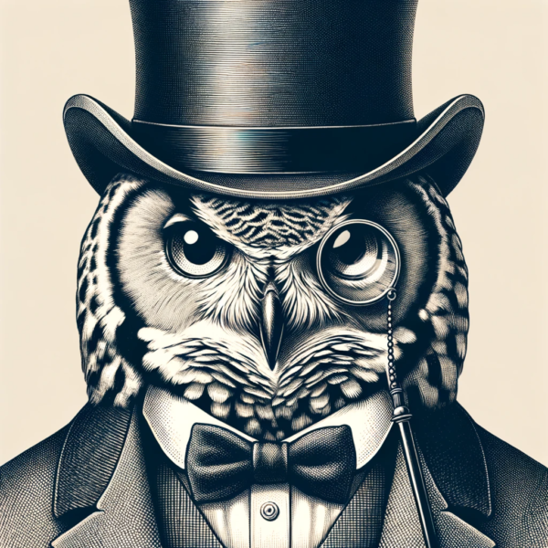 Owl Wearing Monocle